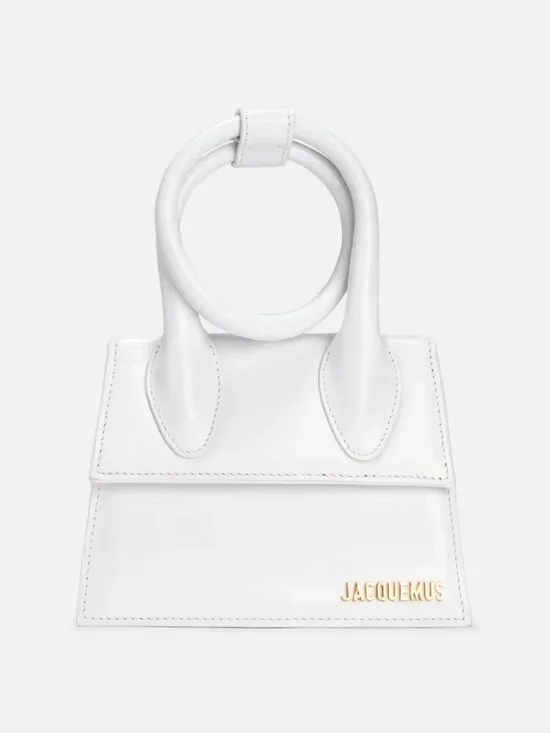 Jacquemus Le Chiquito Noeud Bag, White - Picture 2 of 12